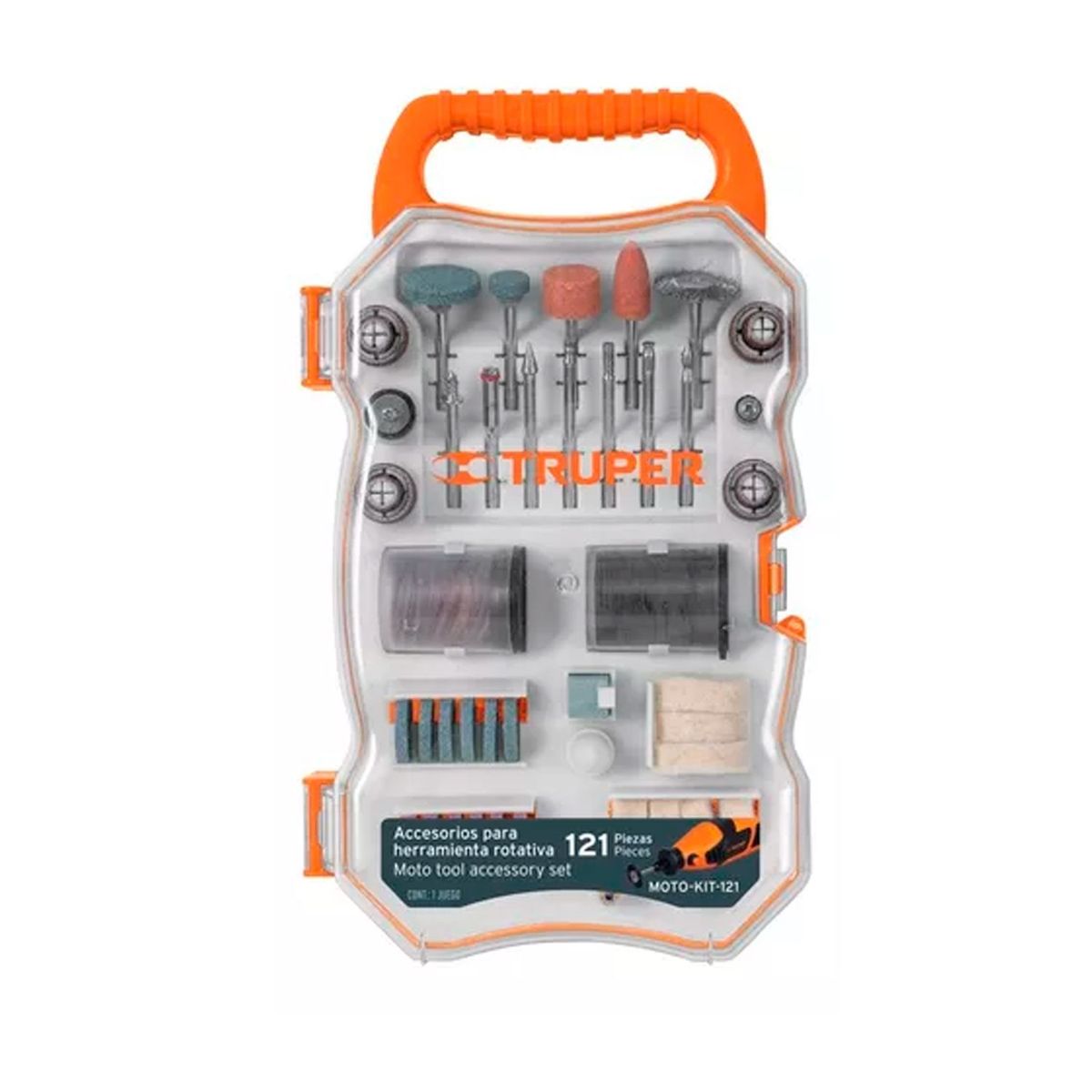 TRUPER - Kit Accesorios Para Motor Tool 121 Piezas Truper
