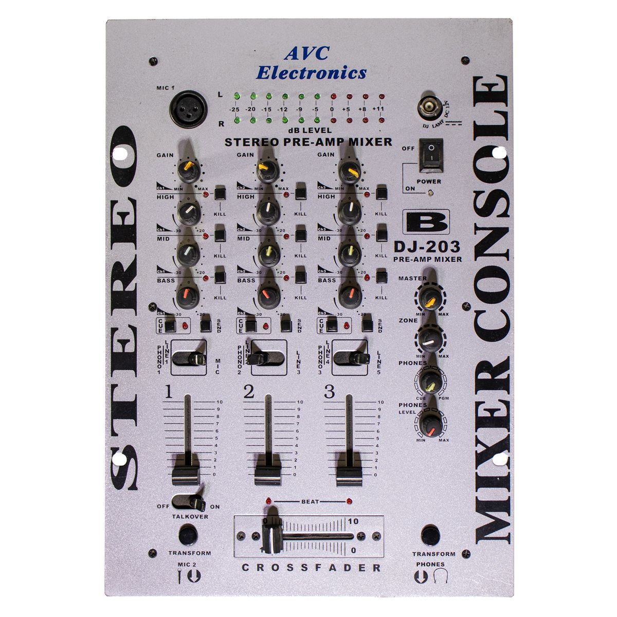 AVC - Consola de Audio AVC DJ-203 3 Canales.