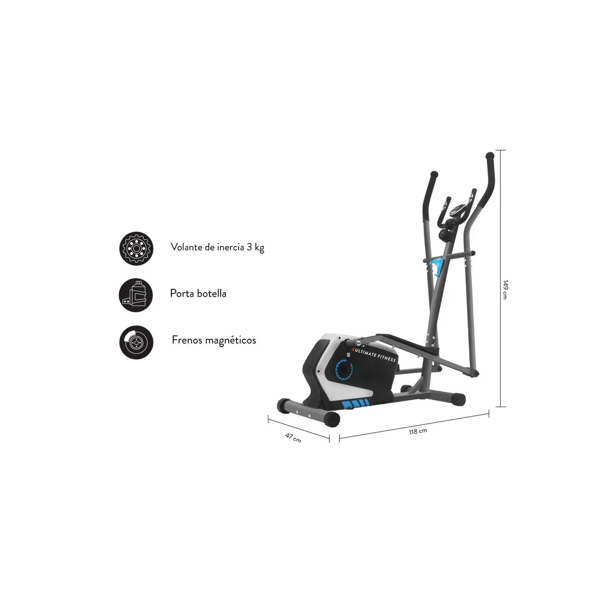 ULTIMATE FITNESS - Elíptica T330 Pro Magnética..