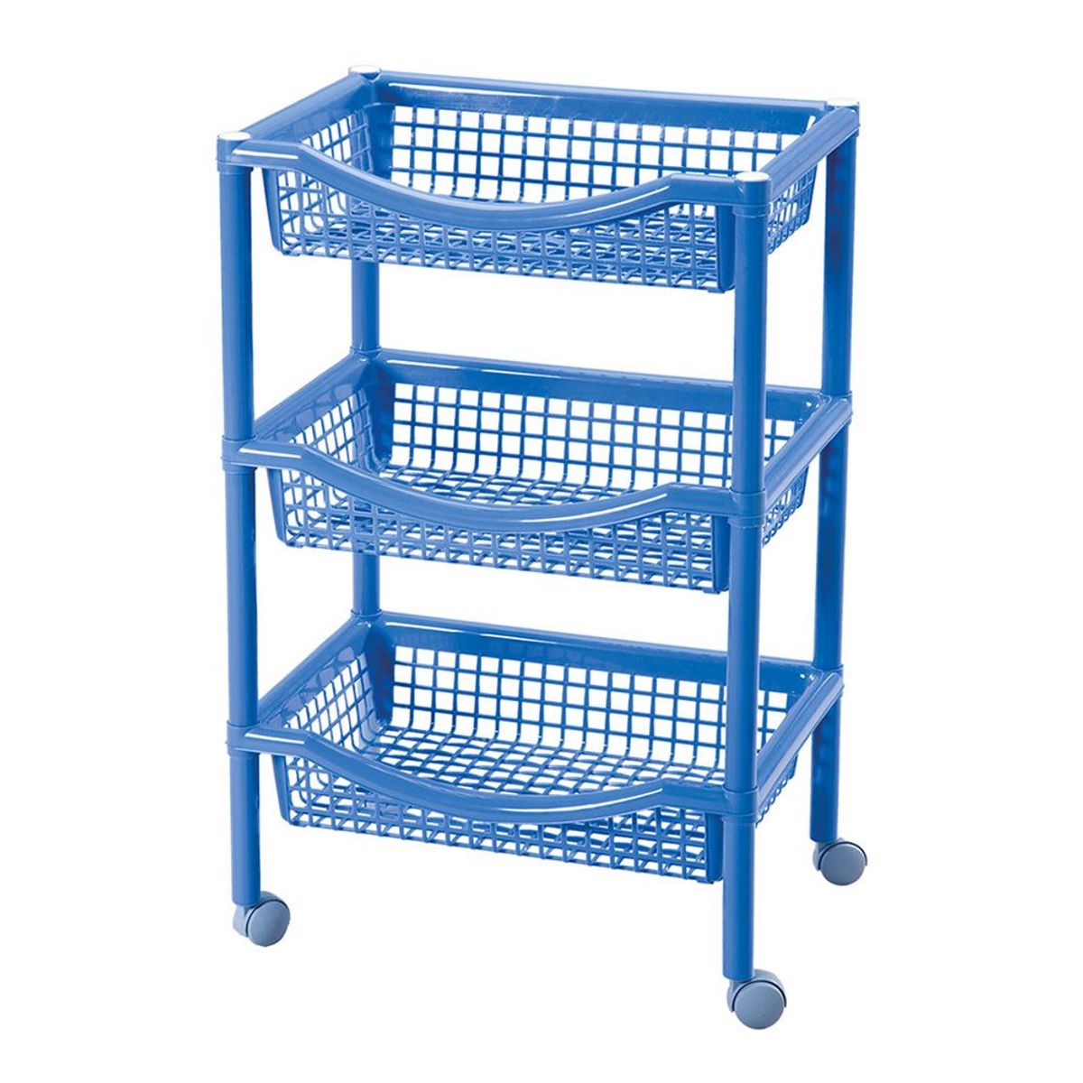 RIMAX - Canasta Móvil Rectangular De 3 Niveles Rimax Azul