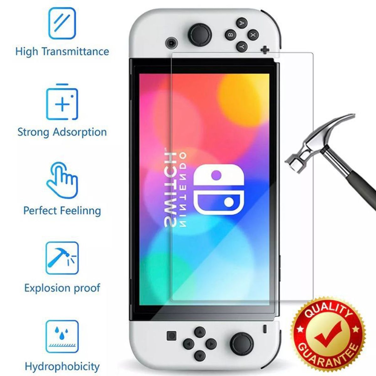 GENERICO - Vidrio Templado Protector Para Switch Oled