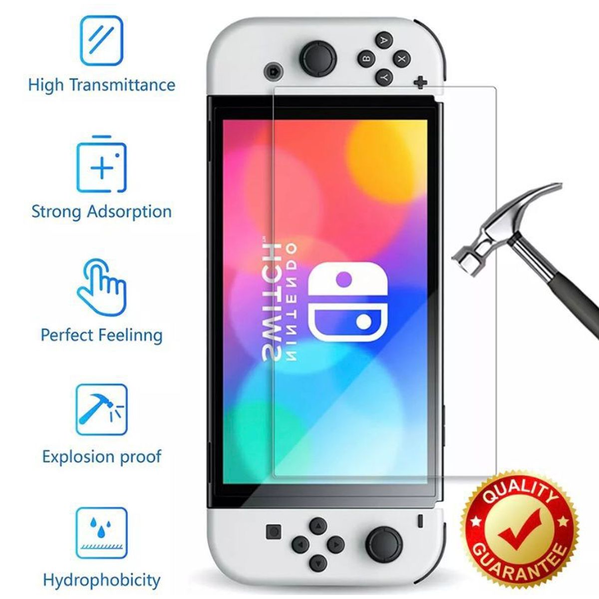GENERICO - Vidrio Templado Protector Para Switch Oled