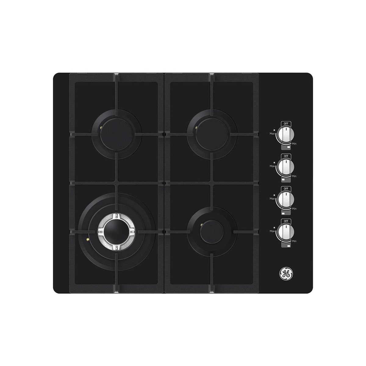 GENERAL ELECTRIC - Cubierta de empotrar a Gas 60cm Vidrio Negro GE CGG6025V1