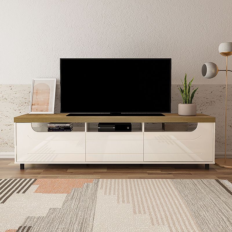 BERTOLINI - Mueble para TV Moderno 75 en MPD 200cm Pino Con Blanco-