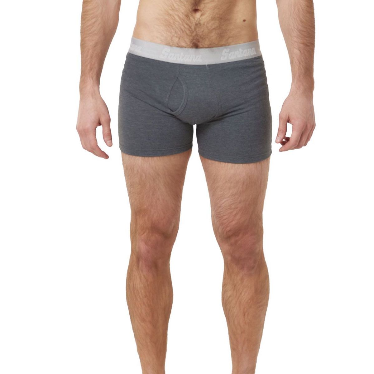 SANTANA - Bóxer Corto Hombre Con Bragueta Santana Gris Oscuro