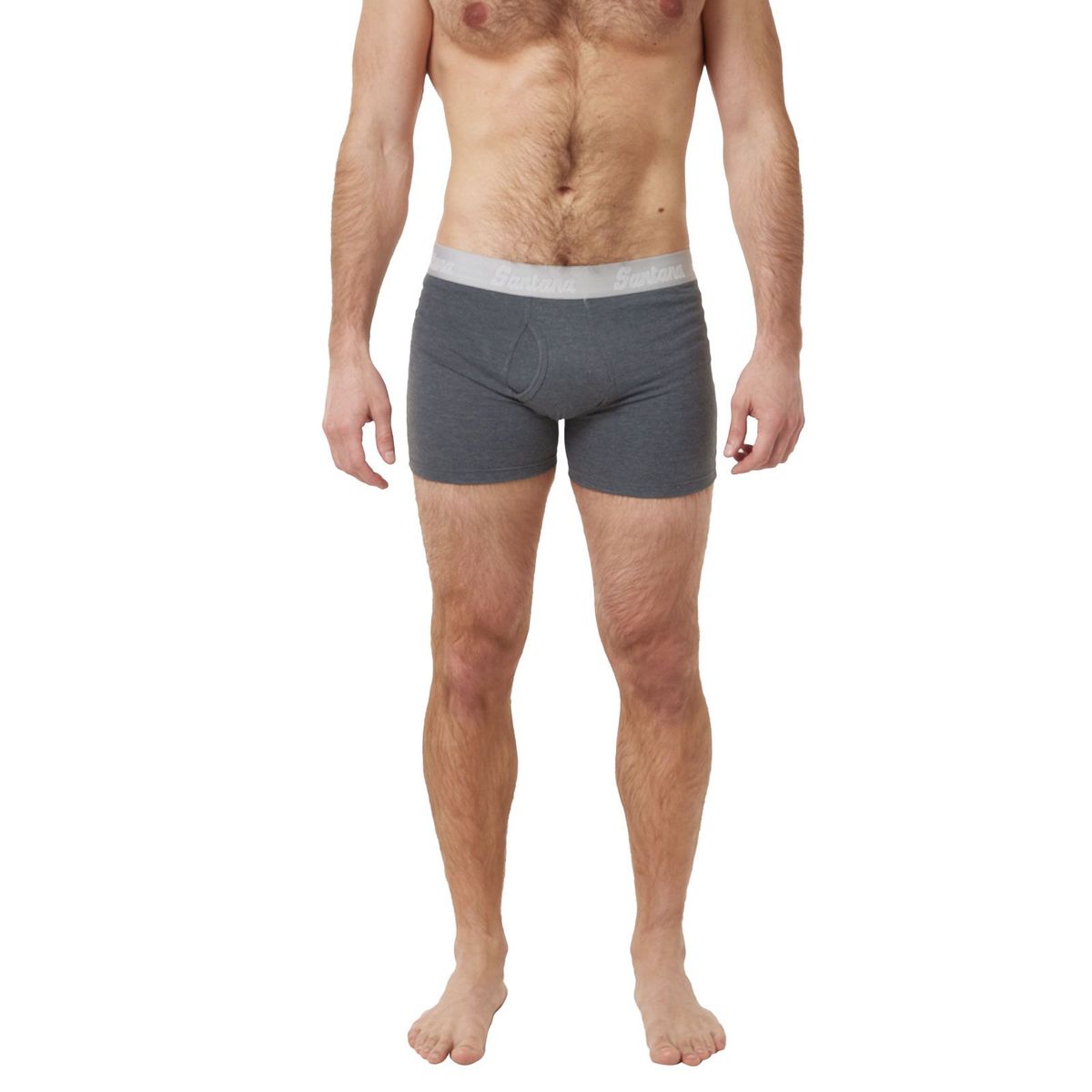 SANTANA - Bóxer Corto Hombre Con Bragueta Santana Gris Oscuro