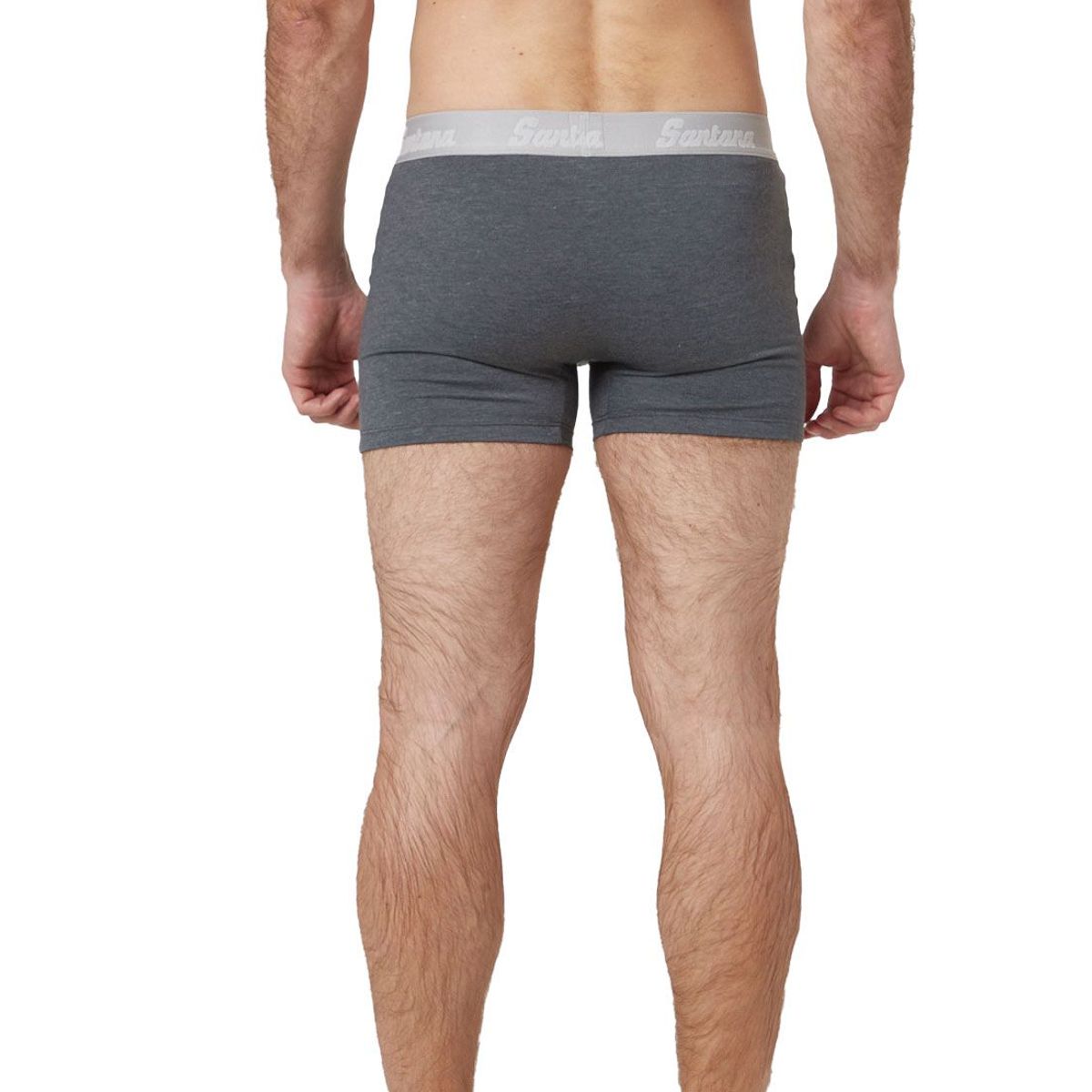SANTANA - Bóxer Corto Hombre Con Bragueta Santana Gris Oscuro