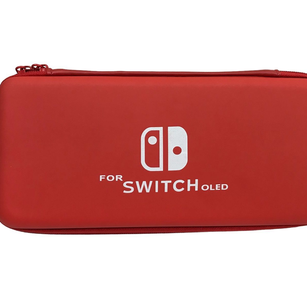 GENERICO - Estuche Rigido Rojo + Vidrio Templado Para Switch Oled
