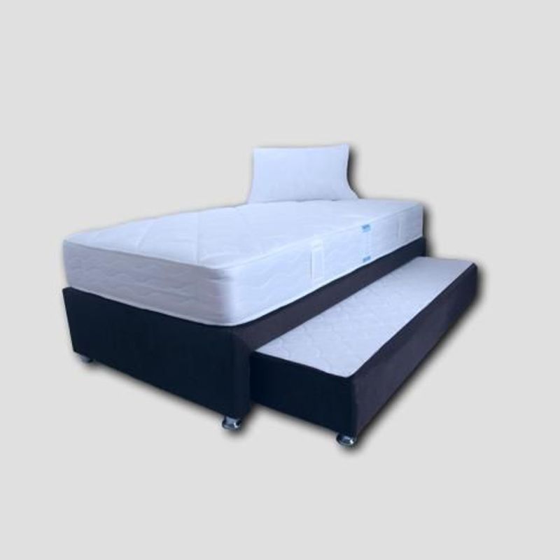 PRODESCANSO - COMBO BASE CAMA NIDO + COLCHÓN NATURE EVO  - 120 X 190 - NEGRO
