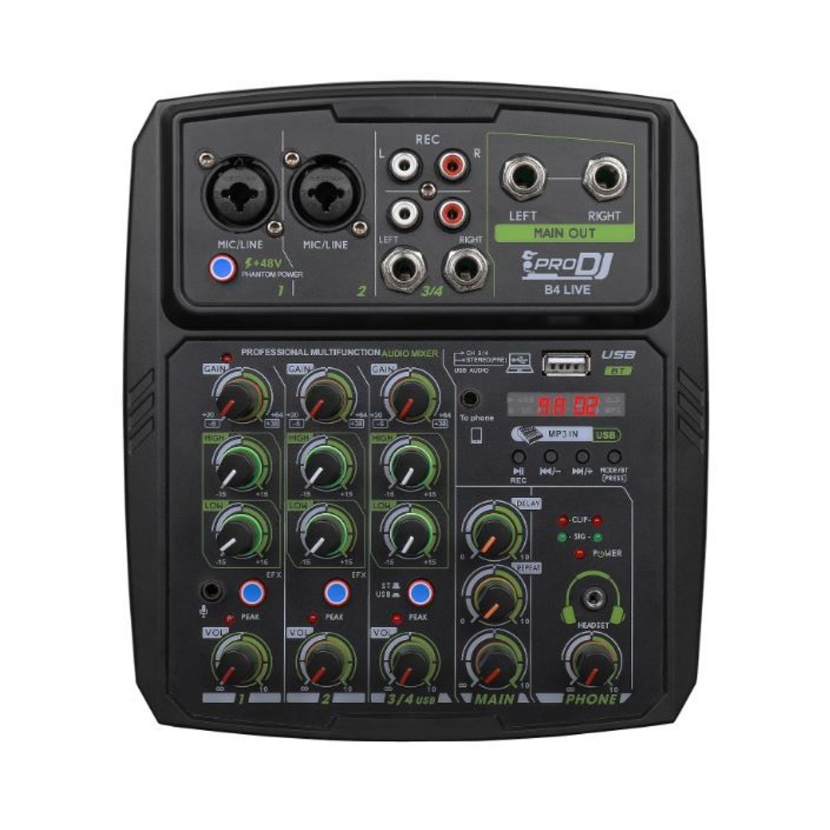 PRO DJ - Mezclador Análogo PRO DJ B4L Negro