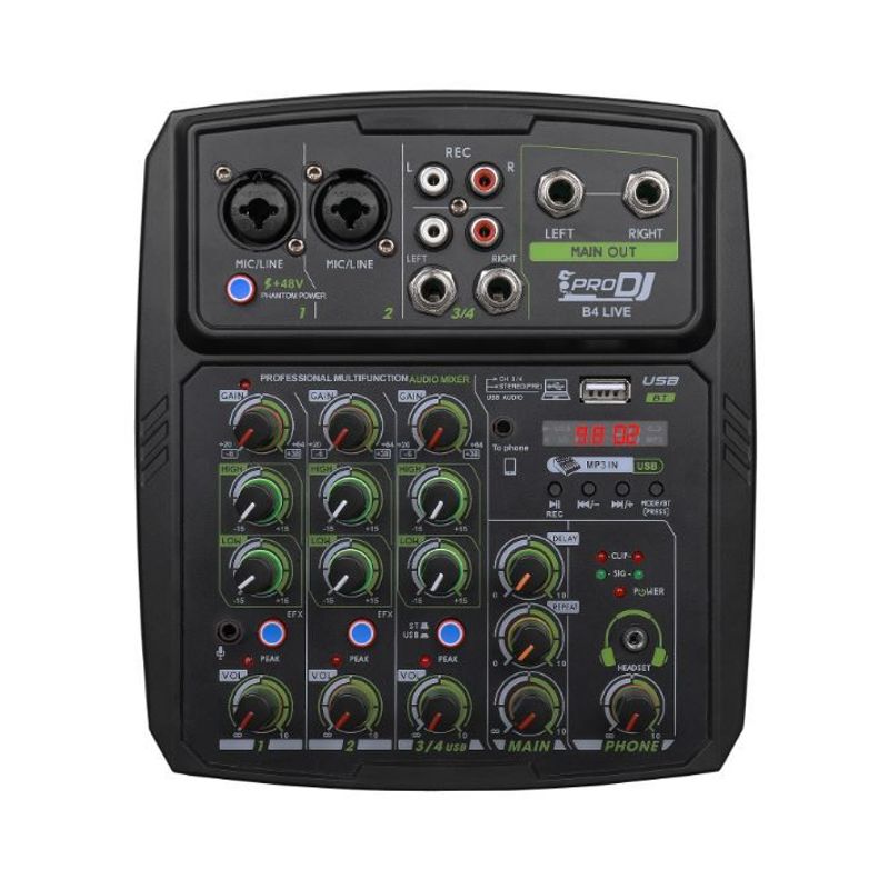 PRO DJ - Mezclador Análogo PRO DJ B4L Negro