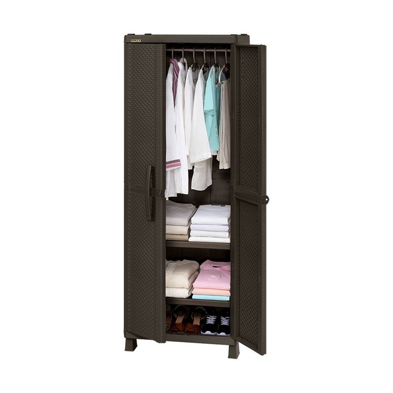 RIMAX - Armario para ropa apariencia rattan RIMAX - Wengue