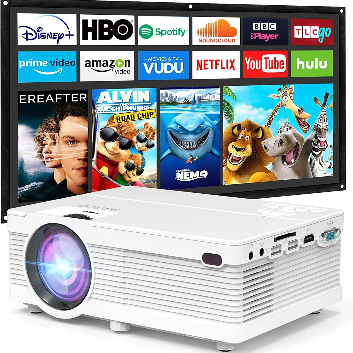 PRO - Video beam Qxk Full Hd , 1080p , 200 Pulgs, 7500 Lumens