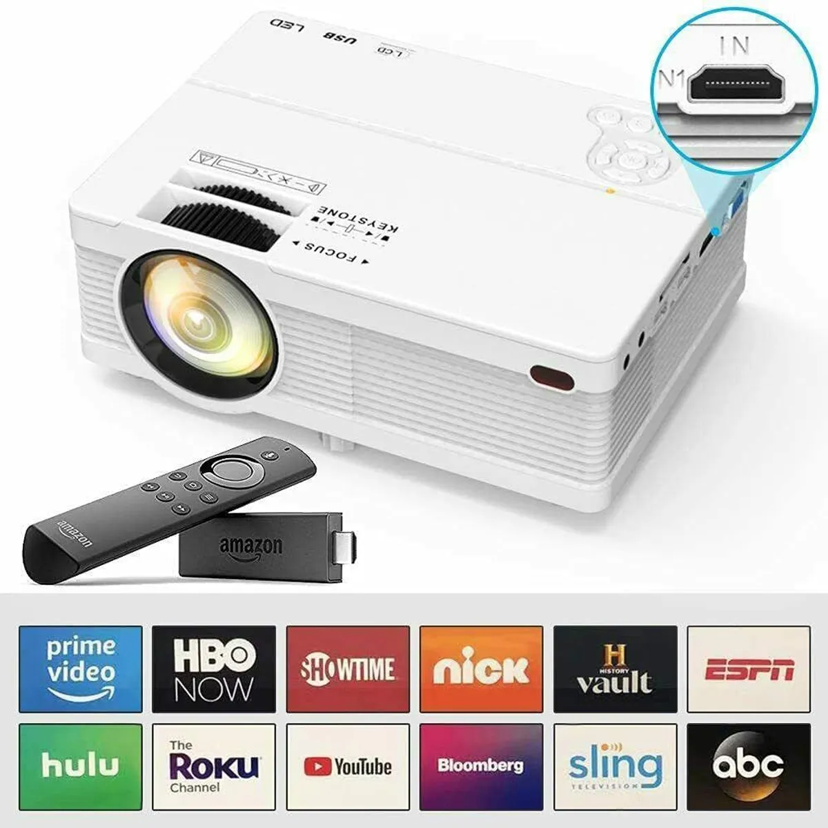 PRO - Video beam Qxk Full Hd , 1080p , 200 Pulgs, 7500 Lumens