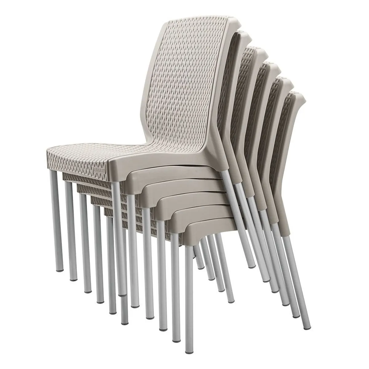 RIMAX - Silla Shia SIN Brazos RIMAX SET X 6 UND - Taupe