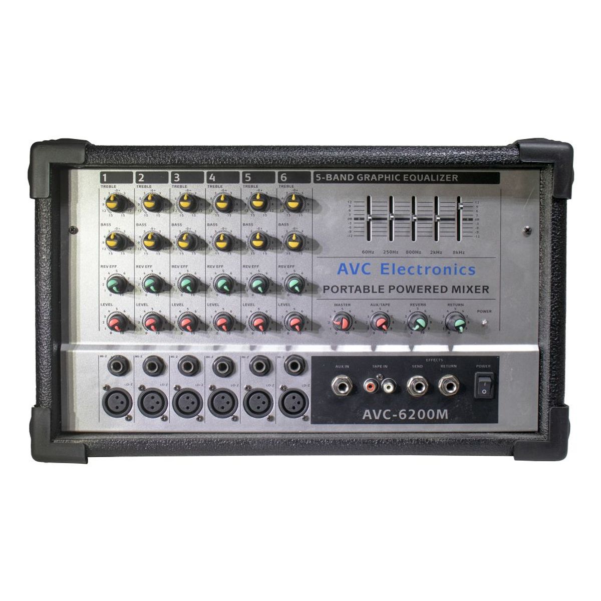 AVC - Consola de Audio AVC-6200M 6 Canales  200 Watts.