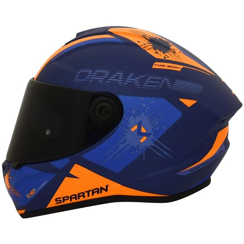 SPARTAN - CASCO MOTO SPARTAN DRAKEN CERTIFICADO TYPE AZUL MATE TALLA S