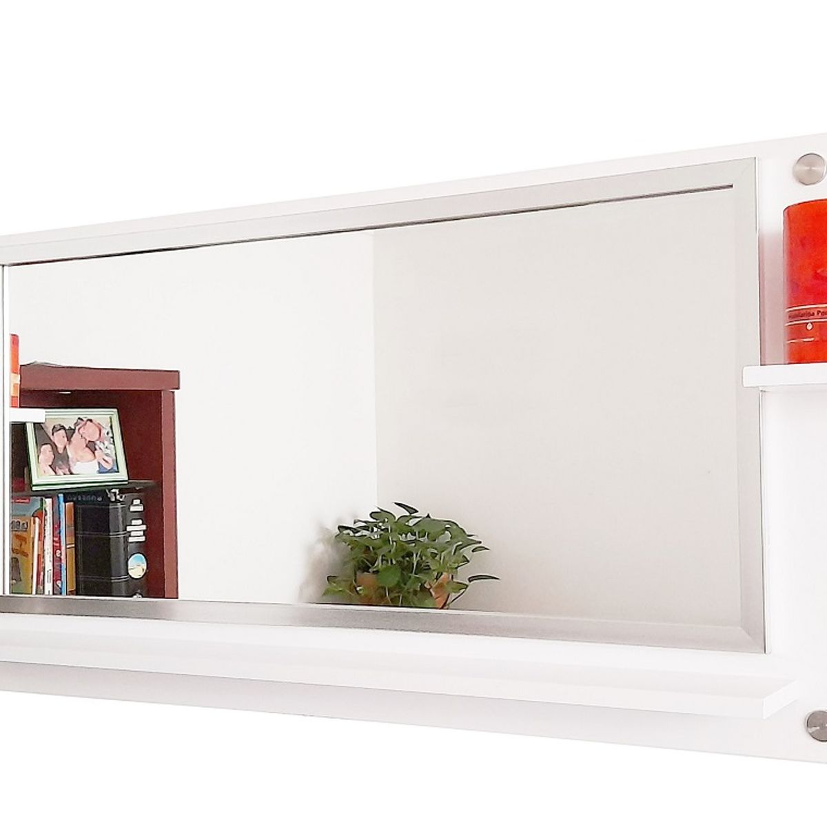 GENERICO - REPISA PARA SALA EN MADERA CON ESPEJO