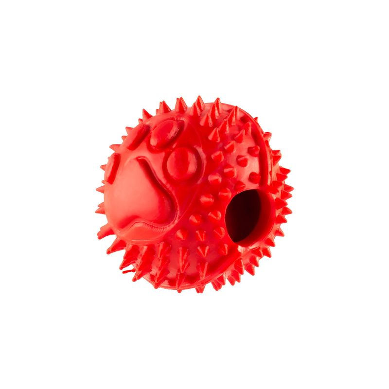 ENERGY PLUS - Pelota Anti-Sarro Dispensador Perro Pequeño Rojo