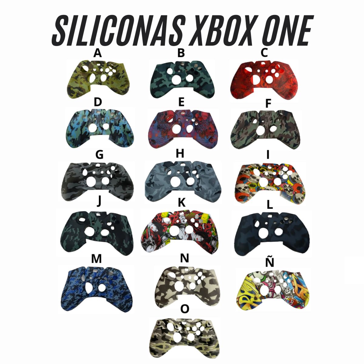 GENERICO - Protector Funda Silicona De Diseño Para Control Xbox One