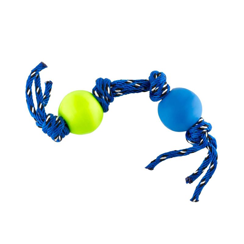 ENERGY PLUS - Juguete Cuerda y Pelotas Perros pequeños Verde