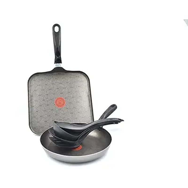IMUSA - Combo De Plancha Para Asar + Sartén 24cms + Espátula