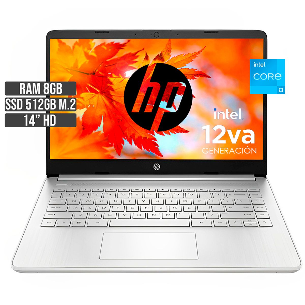 HP - PORTATIL HP INTEL CORE I3-1215U SSD 512GB RAM 8GB LED 14 HD