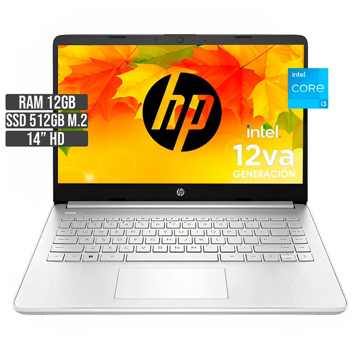 HP - PORTATIL HP INTEL CORE I3-1215U SSD 512GB RAM 12GB LED 14 HD