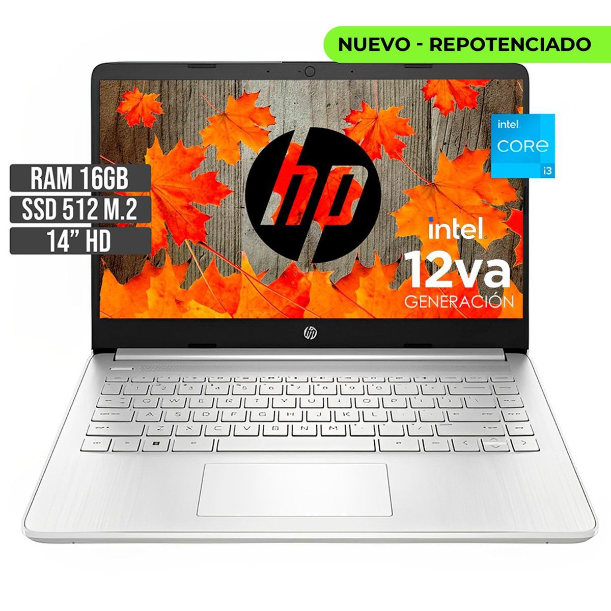 HP - PORTATIL HP INTEL CORE I3-1215U SSD 512GB RAM 16GB LED 14 HD