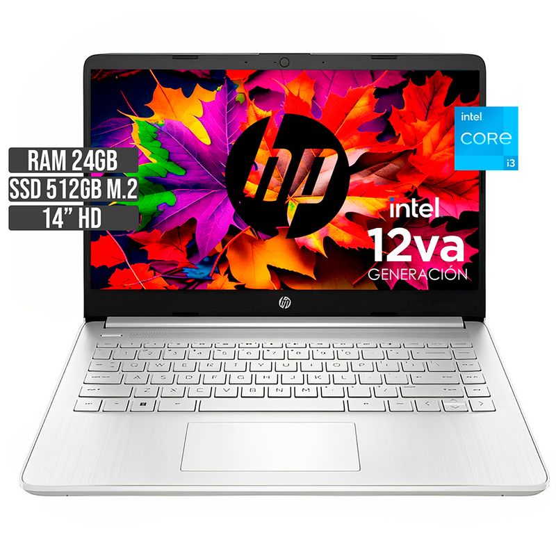 HP - PORTATIL HP INTEL CORE I3-1215U SSD 512GB RAM 24GB LED 14 HD