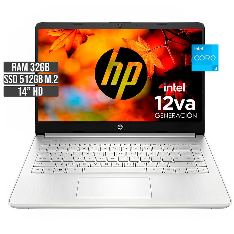 HP - PORTATIL HP INTEL CORE I3-1215U SSD 512GB RAM 32GB LED 14 HD