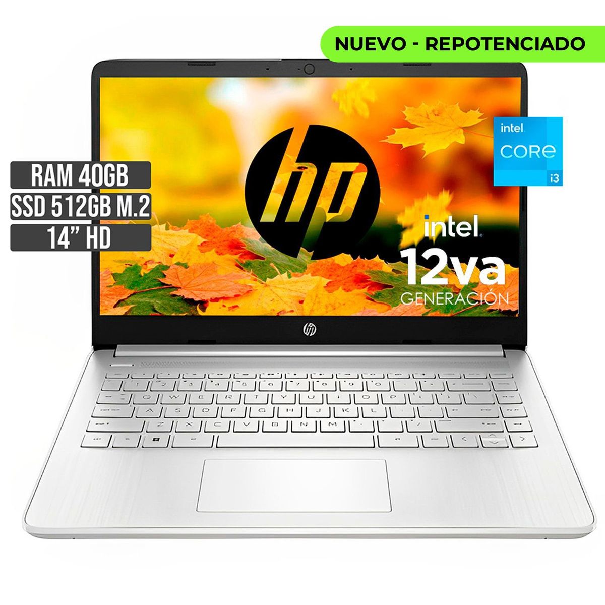 HP - PORTATIL HP INTEL CORE I3-1215U SSD 512GB RAM 40GB LED 14 HD