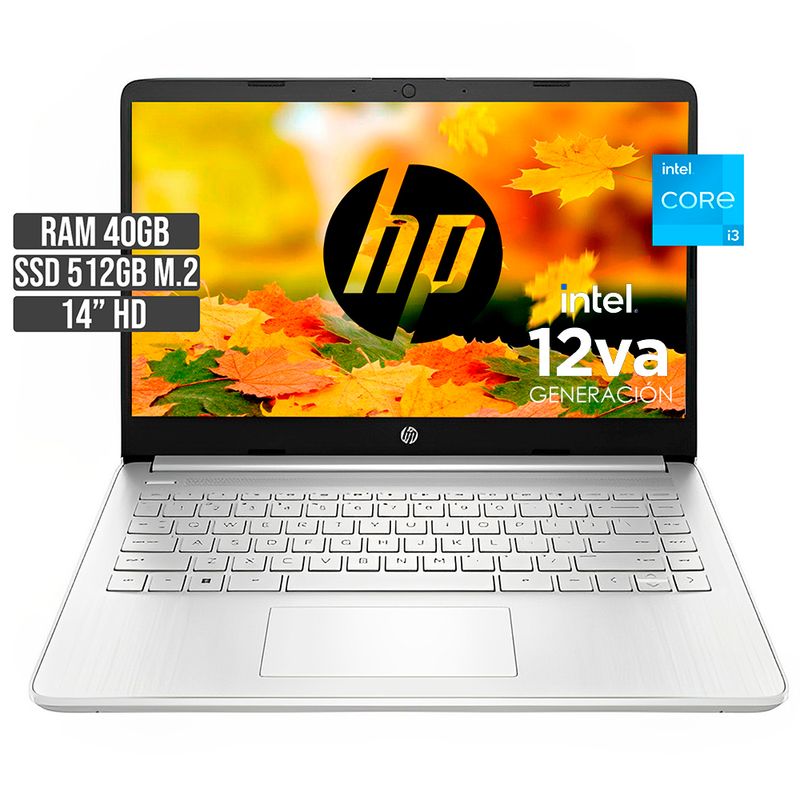 HP - PORTATIL HP INTEL CORE I3-1215U SSD 512GB RAM 40GB LED 14 HD