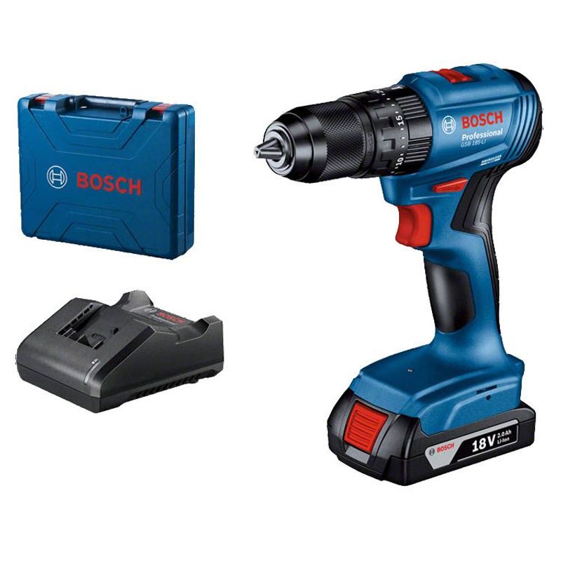 BOSCH - Taladro Inalámbrico Percutor De 12 18v Bosch Gsb 185-li