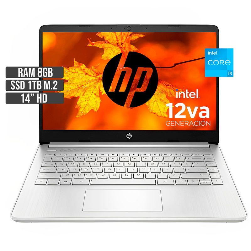 HP - PORTATIL HP INTEL CORE I3-1215U SSD 1TB RAM 8GB LED 14 HD