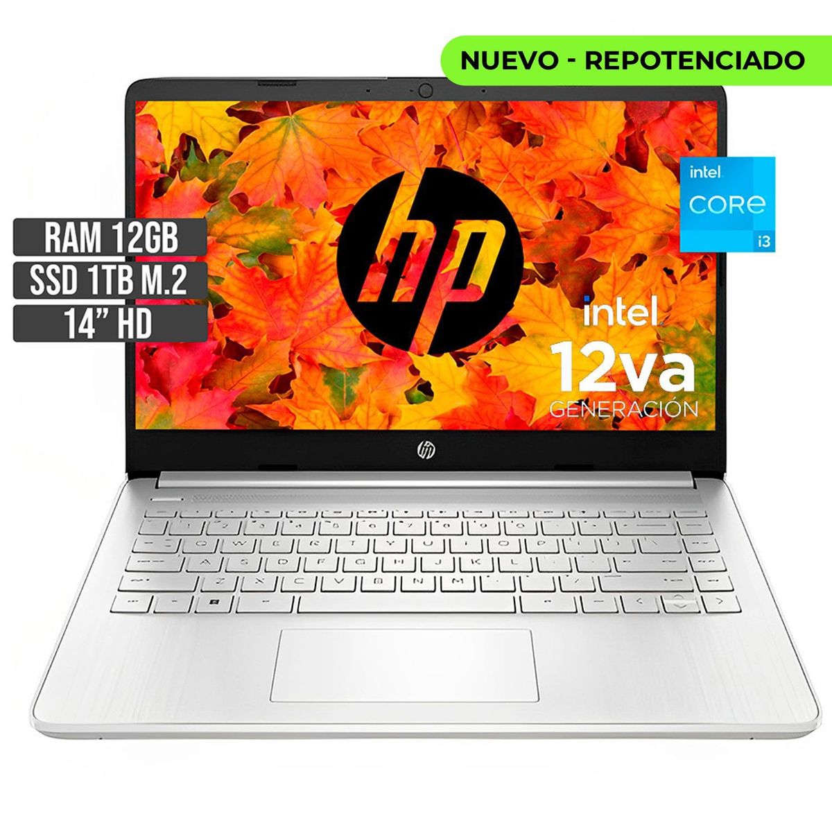 HP - PORTATIL HP INTEL CORE I3-1215U SSD 1TB RAM 12GB LED 14 HD
