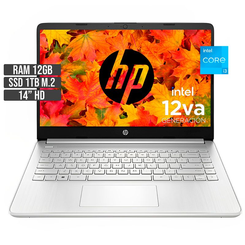 HP - PORTATIL HP INTEL CORE I3-1215U SSD 1TB RAM 12GB LED 14 HD