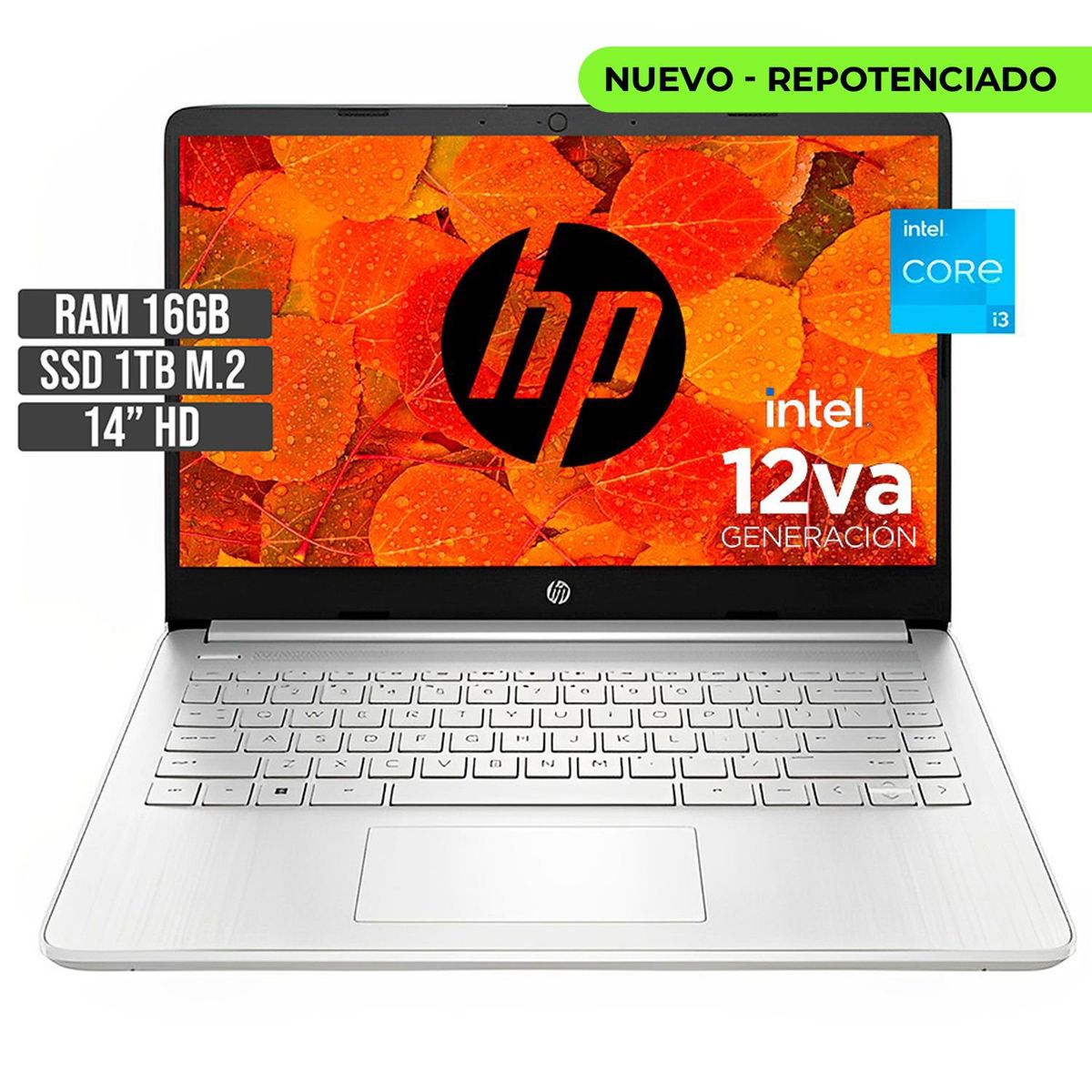 HP - PORTATIL HP INTEL CORE I3-1215U SSD 1TB RAM 16GB LED 14 HD