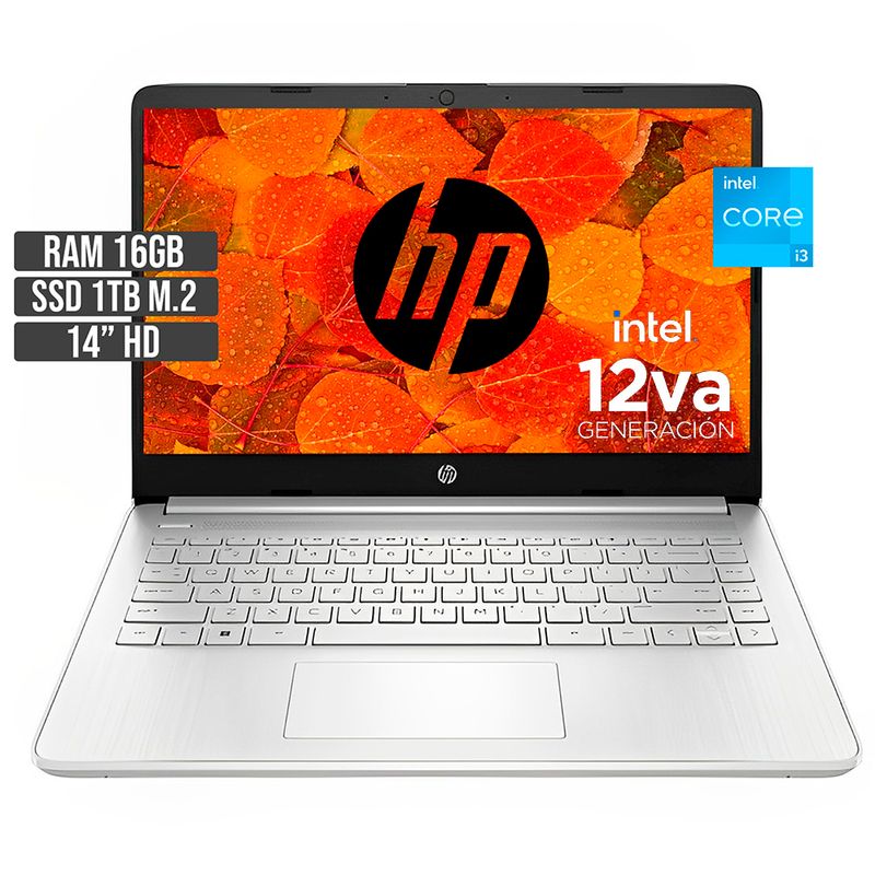 HP - PORTATIL HP INTEL CORE I3-1215U SSD 1TB RAM 16GB LED 14 HD