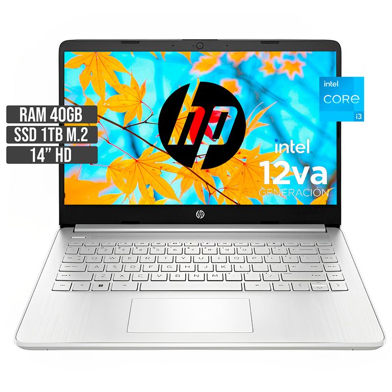HP - PORTATIL HP INTEL CORE I3-1215U SSD 1TB RAM 40GB LED 14 HD