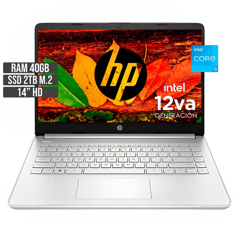 HP - PORTATIL HP INTEL CORE I3-1215U SSD 2TB RAM 40GB LED 14 HD