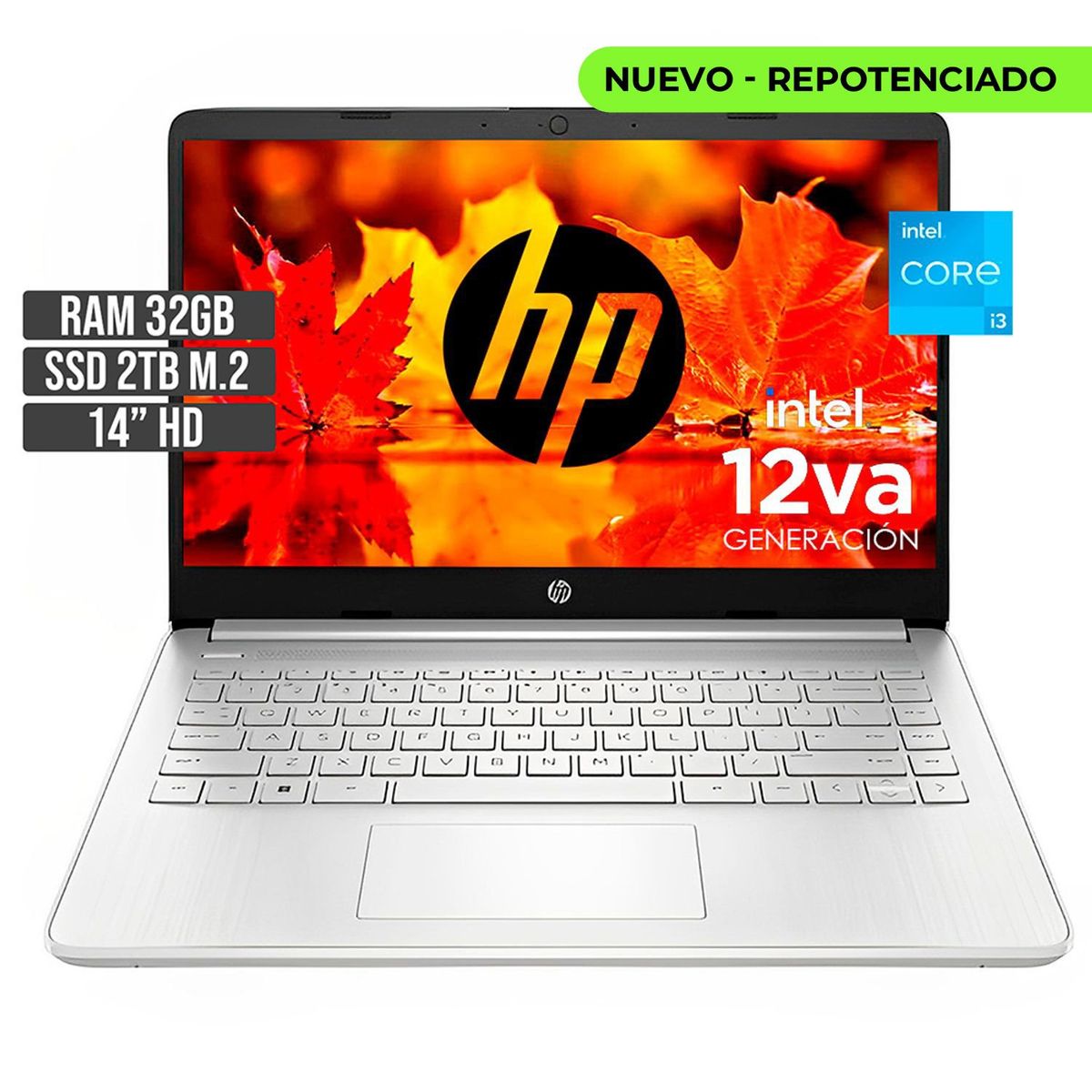 HP - PORTATIL HP INTEL CORE I3-1215U SSD 2TB RAM 32GB LED 14 HD