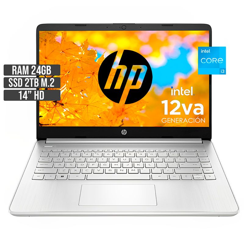 HP - PORTATIL HP INTEL CORE I3-1215U SSD 2TB RAM 24GB LED 14 HD