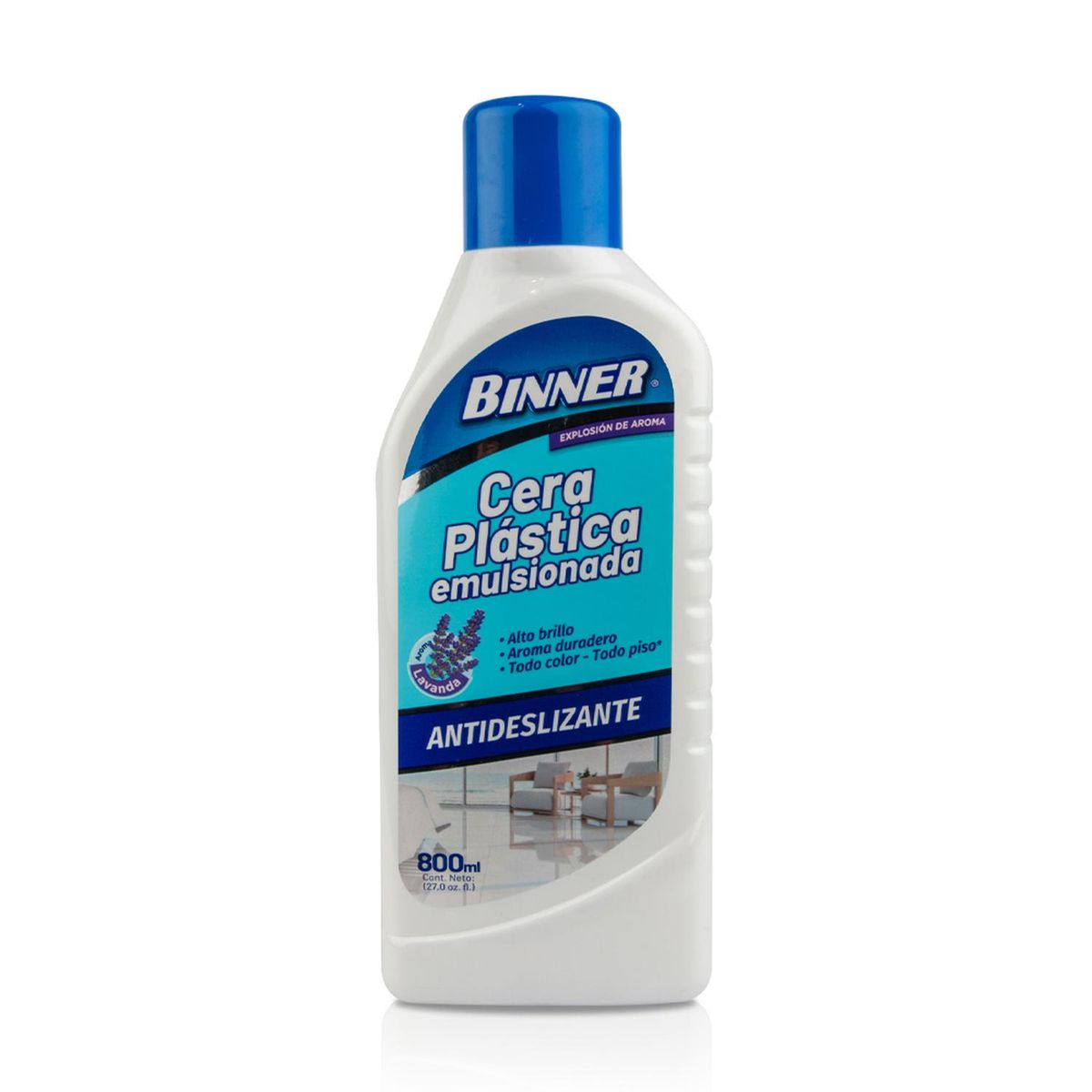 BINNER - Cera Plástica BINNER para Pisos de Cerámica Lavanda 800ml