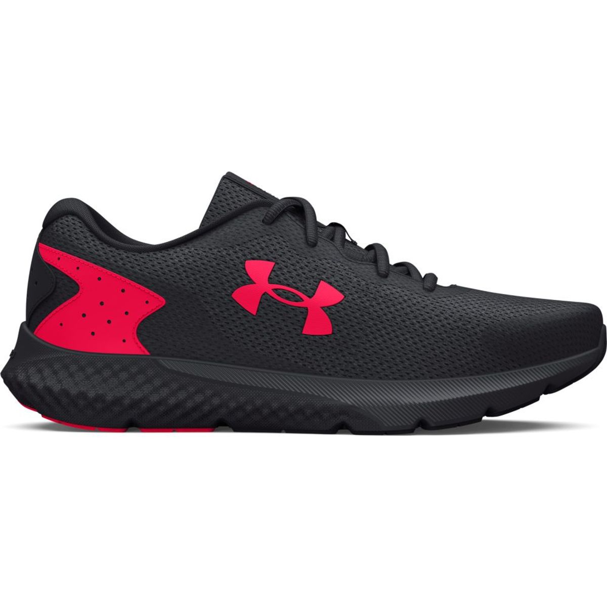 UNDER ARMOUR - UA Charged Rogue 3 Knit Tenis negro de hombre para correr