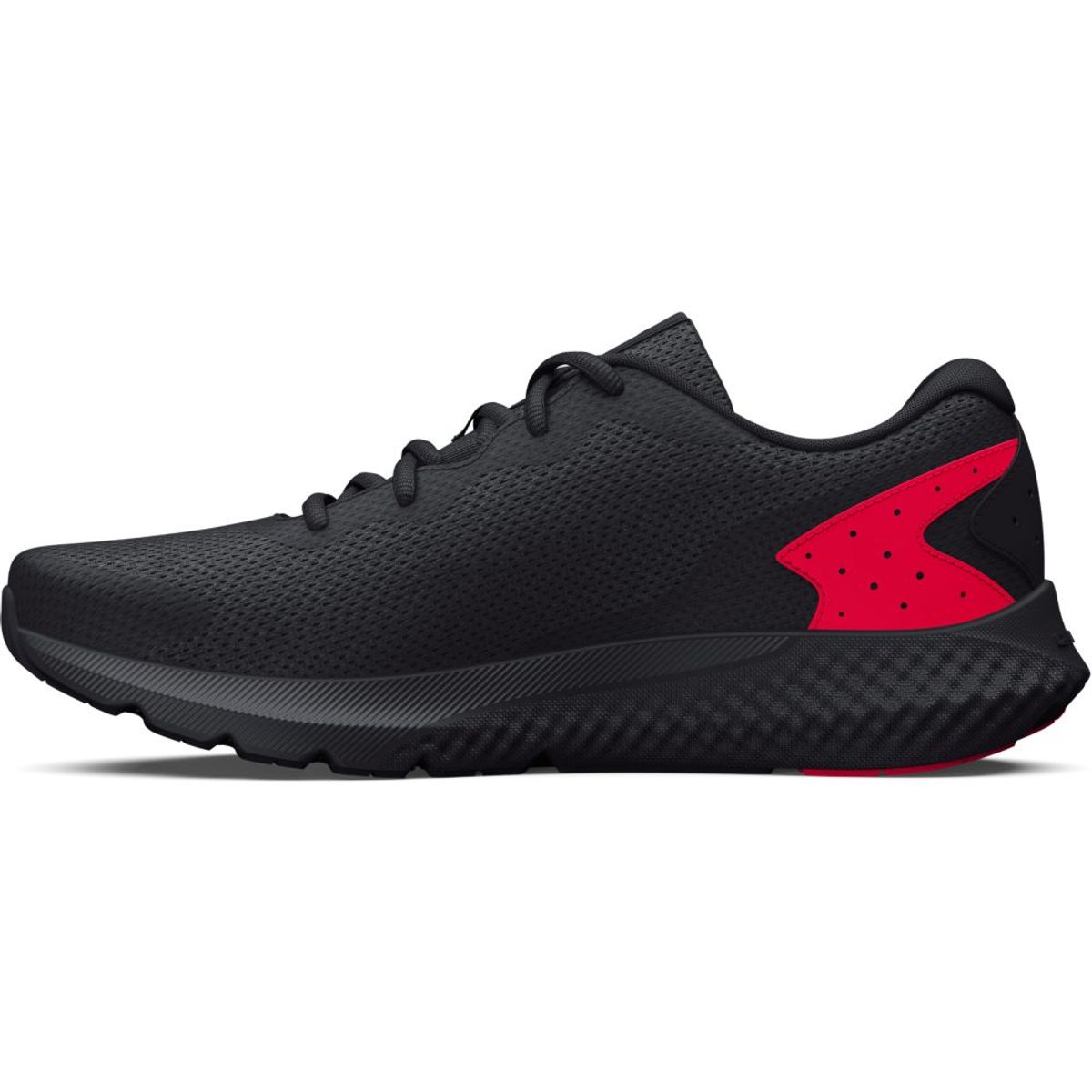 UNDER ARMOUR - UA Charged Rogue 3 Knit Tenis negro de hombre para correr