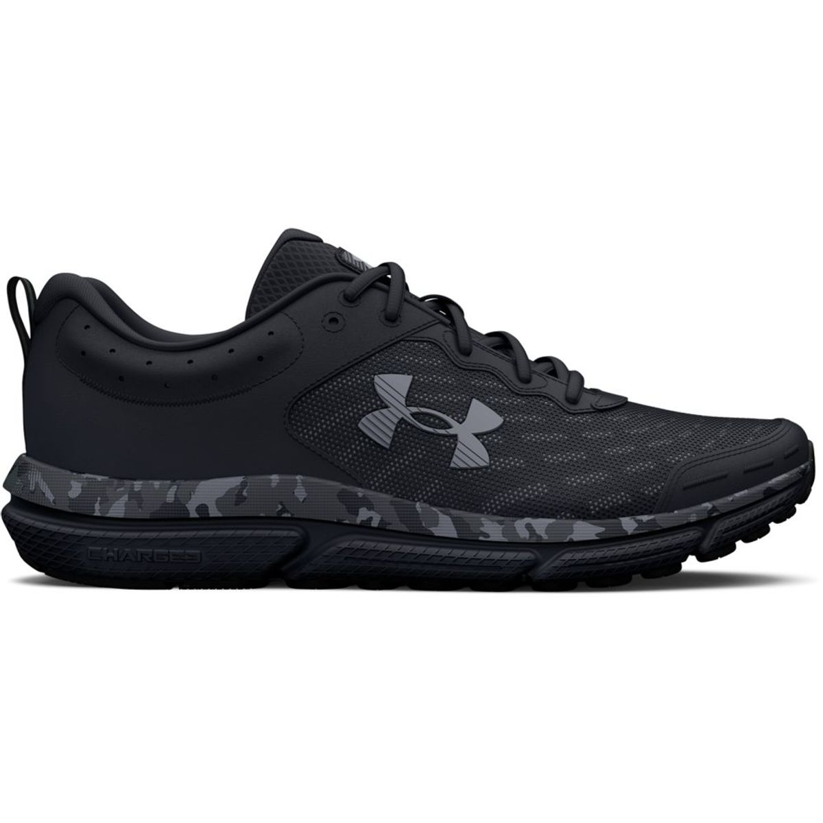 UNDER ARMOUR - UA Charged Assert 10 Camo Tenis negro de hombre para correr