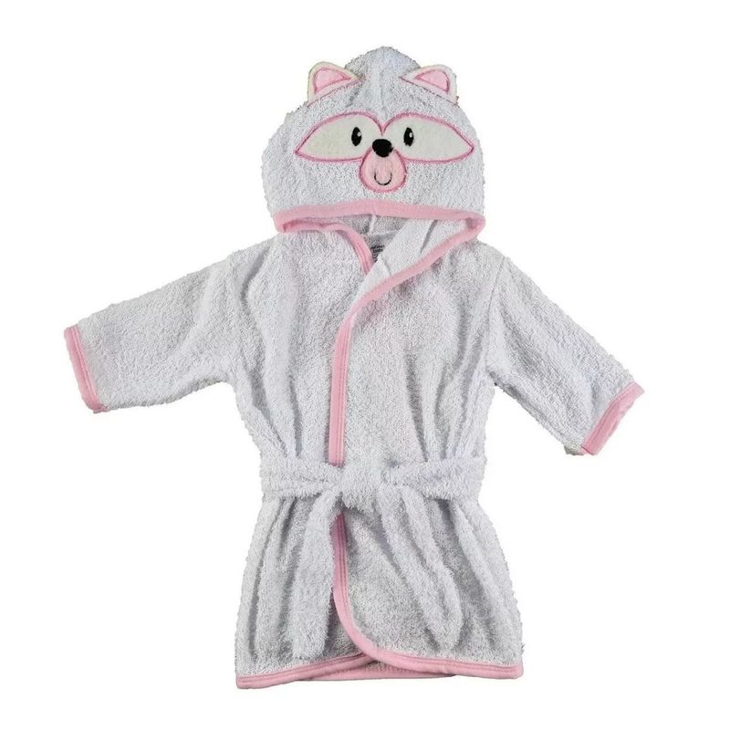 MUNDO BEBE - Salida De Baño Para Bebe niña bebé  blanco-rosado