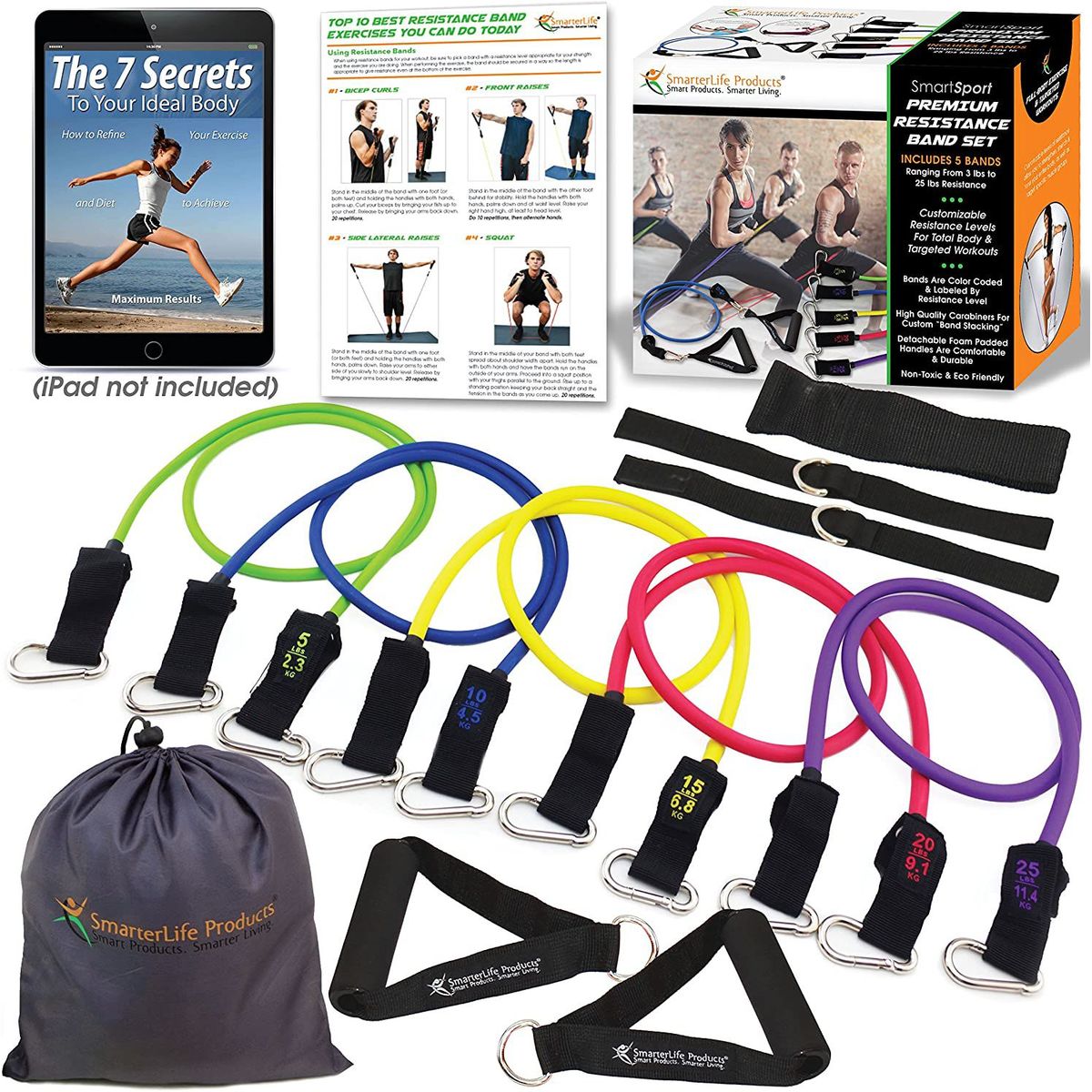 GENERICO - Bandas De Resistencia Smarterlife Products Set De Ejercicios.