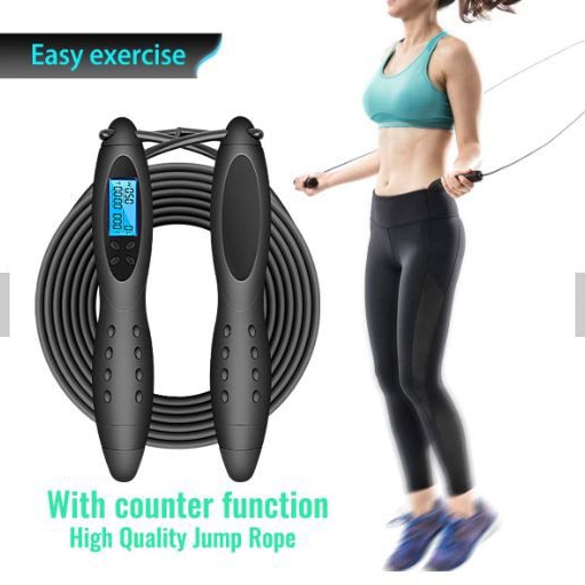 GENERICO - CUERDA PARA SALTAR CONTEO DIGITAL  pesos